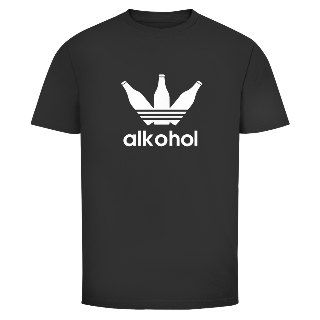 Alkohol T-Shirt in Schwarz