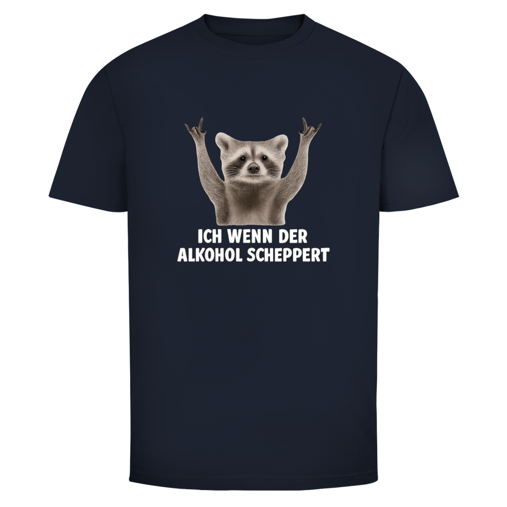 T-Shirt Männer - Ich wenn der Alkohol scheppert