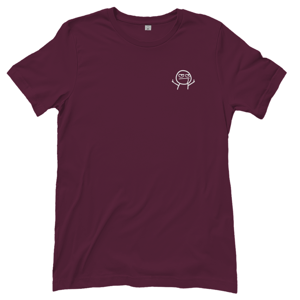 Strichmännchen Mittelfinger Brustdruck | Premium Frauen T-Shirt