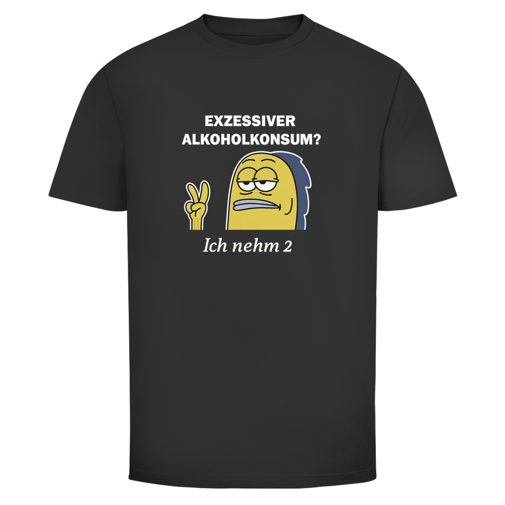 Alkoholkonsum T-Shirt in Schwarz