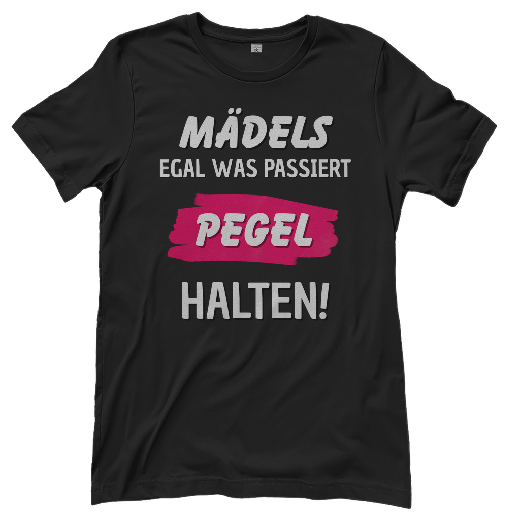 T-Shirt Frauen-Mädels Pegel halten