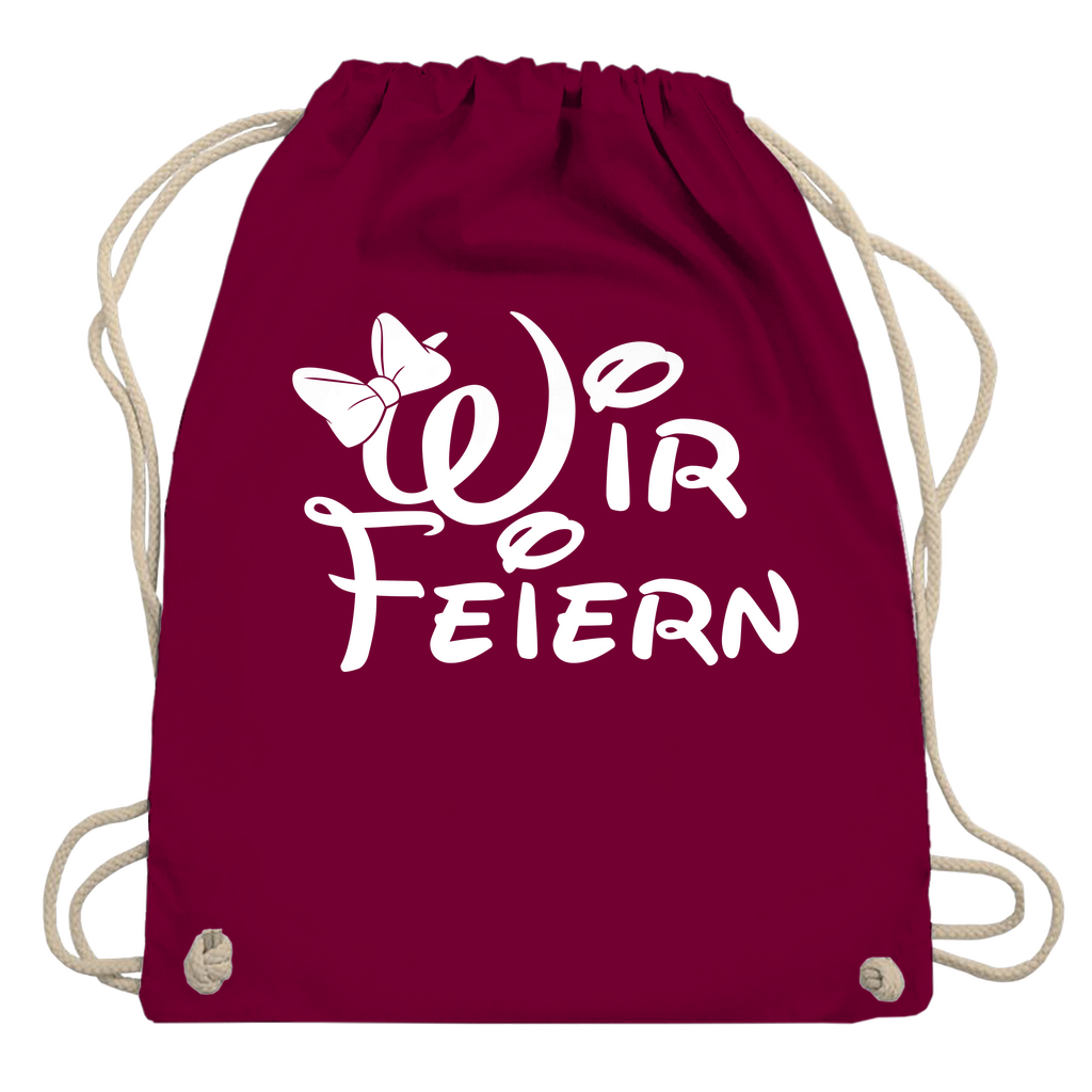 Turnbeutel | Wir feiern | Partybeutel für JGA & Crew