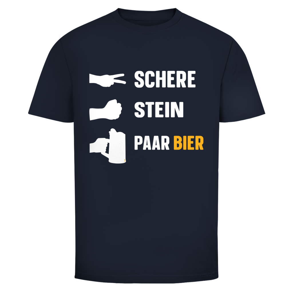 T-Shirt Männer– Schere. Stein. Paar Bier. Shirt