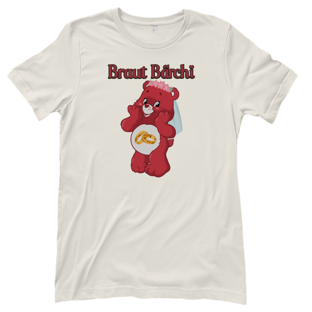Braut Bärchi JGA T-Shirt für Frauen in Naturweiß