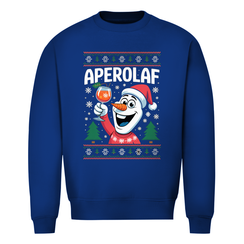 Aperolaf Ugly Christmas Sweater in Royalblau