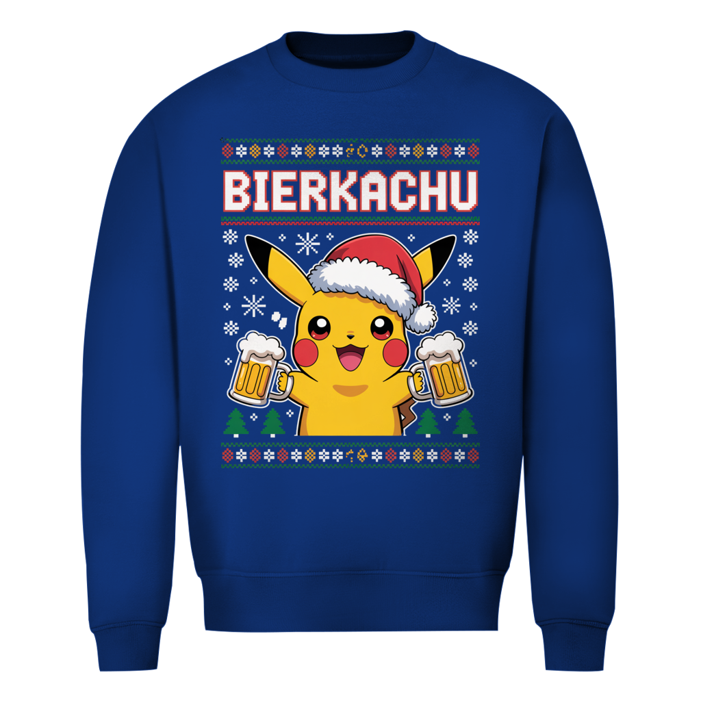 Bierkachu Ugly Christmas Sweater in Royalblau