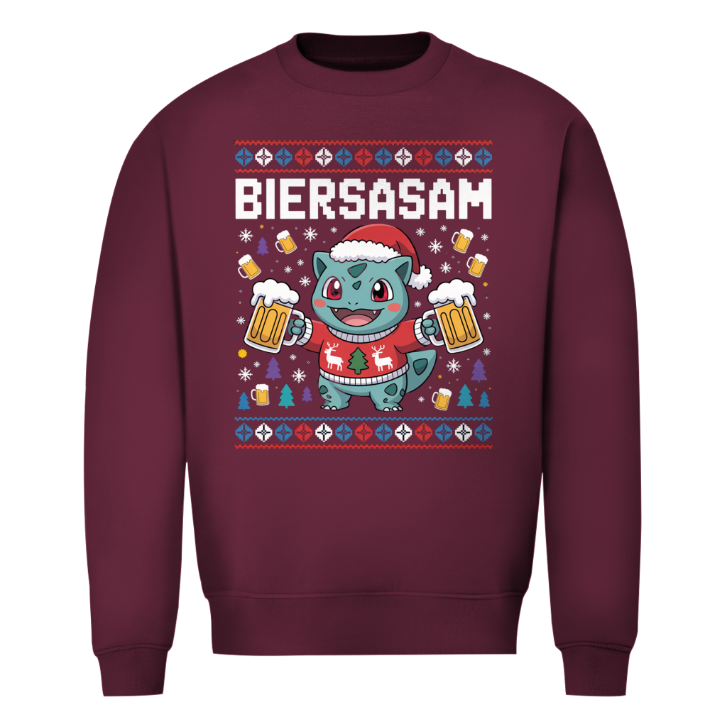 Biersasam Ugly Christmas Sweater in Bordeaux