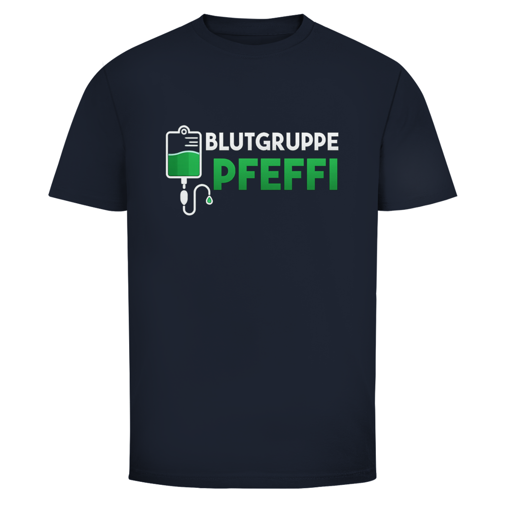 Blutgruppe Pfeffi T-Shirt in Navy
