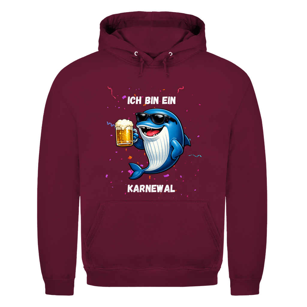 Ich bin ein Karnewal Hoodie in Bordeaux