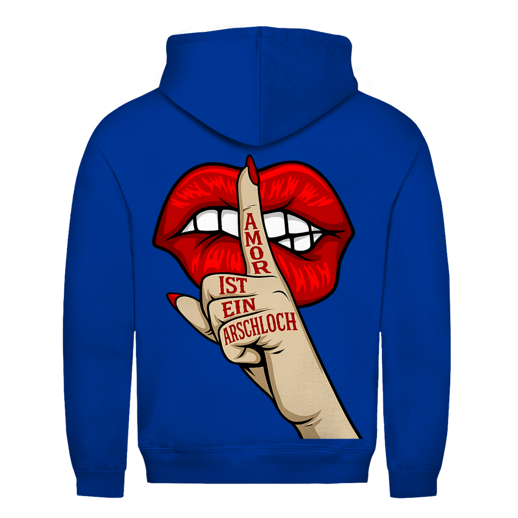 Amor ist ein Arschloch Rückendruck | Unsiex Hoodie