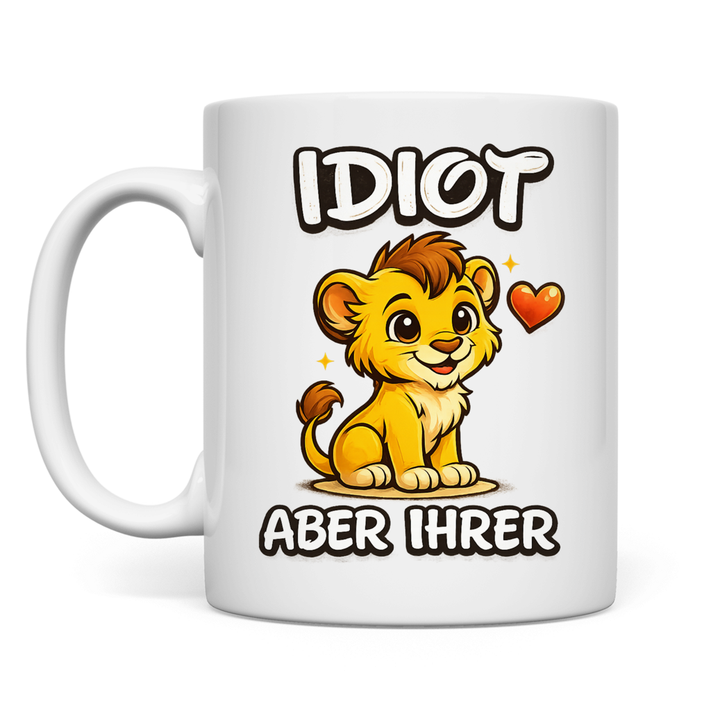 Idiot aber ihrer Löwe | Tasse