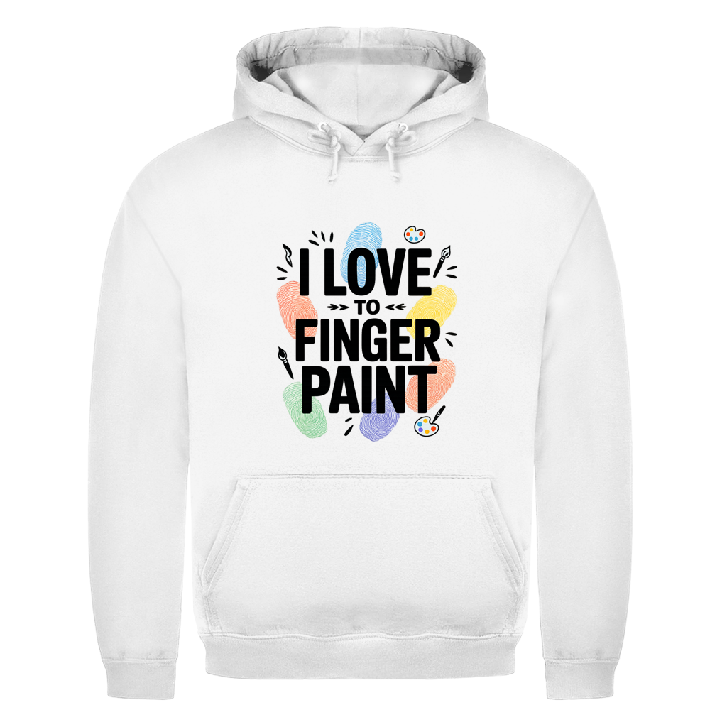 I love to Finger Paint Rückendruck | Unisex Hoodie