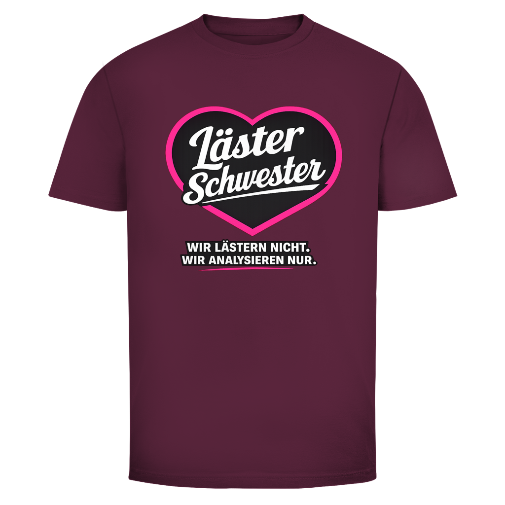 Läster Schwester T-Shirt in Bordeaux