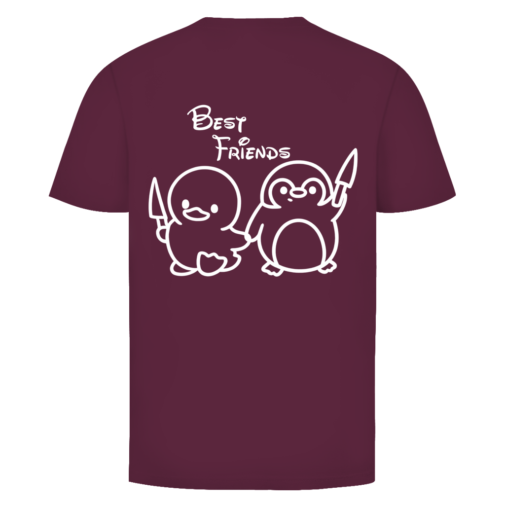 Best Friends Ente & Pinguin Rückendruck | Unisex T-Shirt