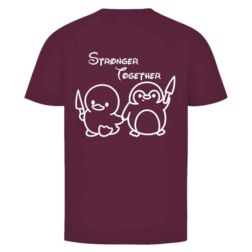 Stronger Together Ente & Pinguin Rückendruck | Unisex T-Shirt