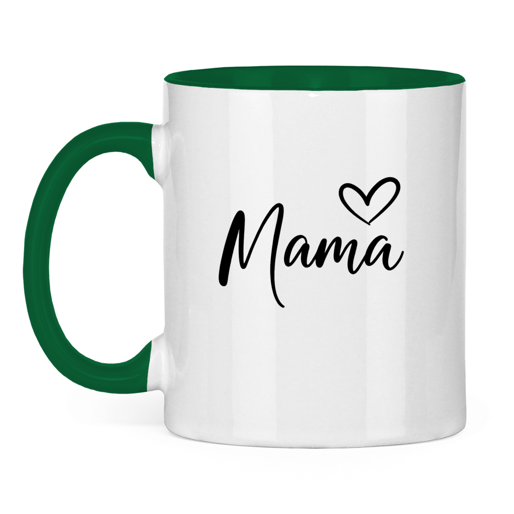 Mama mit Herz | zweifarbige Tasse