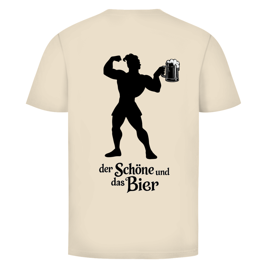 Der Schöne und das Bier Rückendruck | Unisex T-Shirt