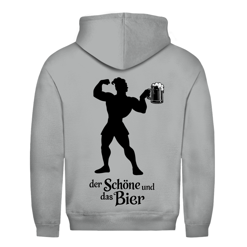Der Schöne und das Bier Rückendruck | Unisex Hoodie
