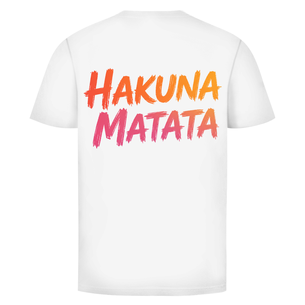 Hakuna buntes Matata BLACK & WHITE Edition Rückendruck | Unisex T-Shirt