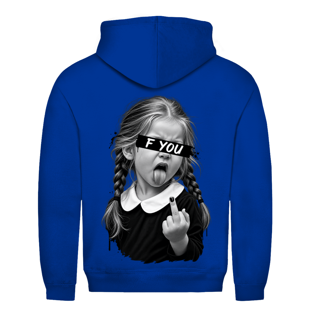 F YOU Hoodie in Royalblau