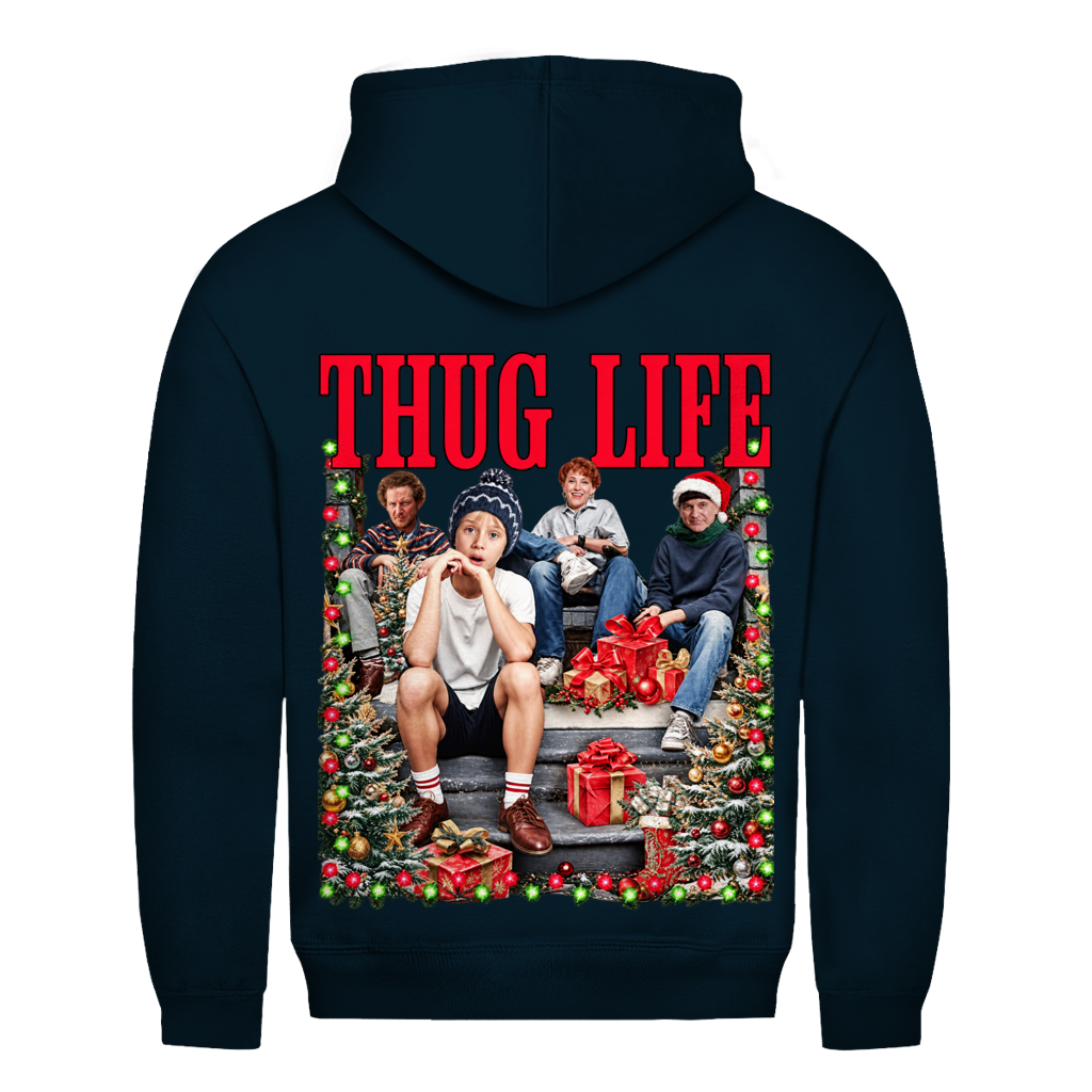 Xmas Thug Life Weihnachtshoodie in Navy