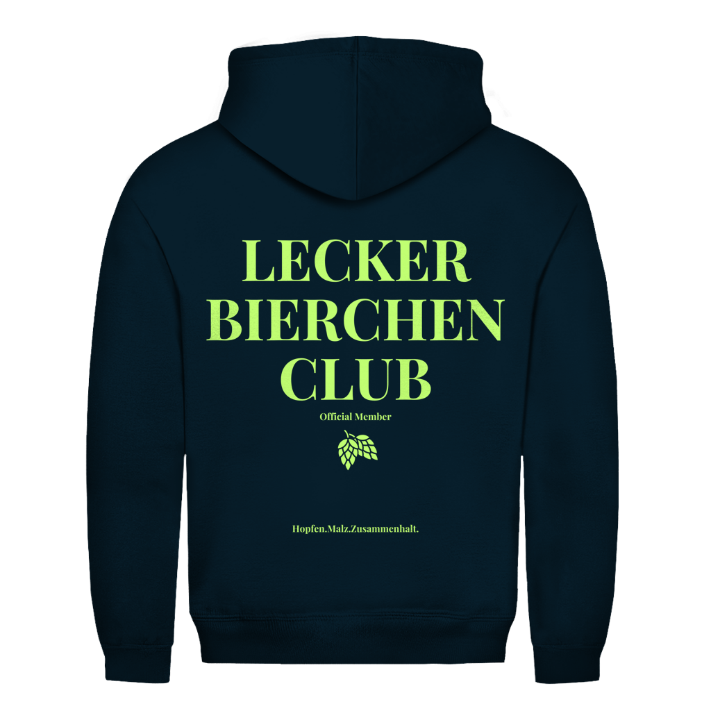 Lecker Bierchen Club Hoodie in Navy
