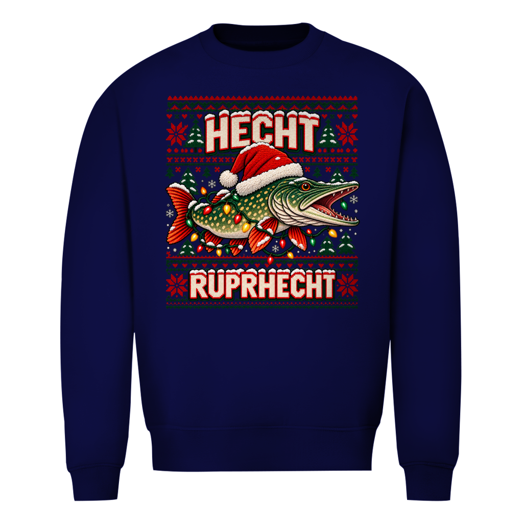 Hecht Ruprhecht Ugly Christmas Sweater in Navy