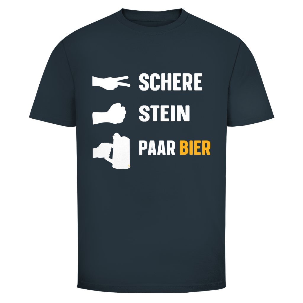 T-Shirt Männer– Schere. Stein. Paar Bier. Shirt