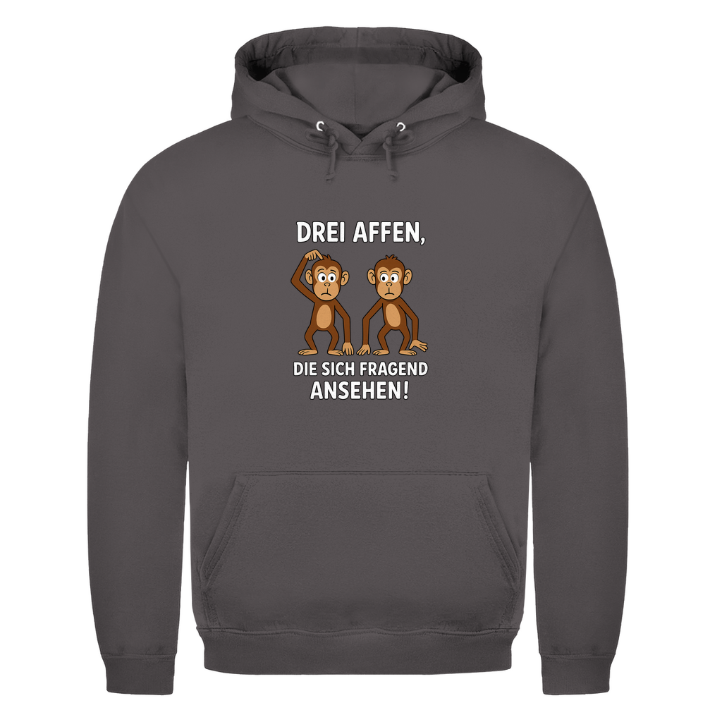 Unisex Hoodie - Drei Affen die sich fragend ansehen