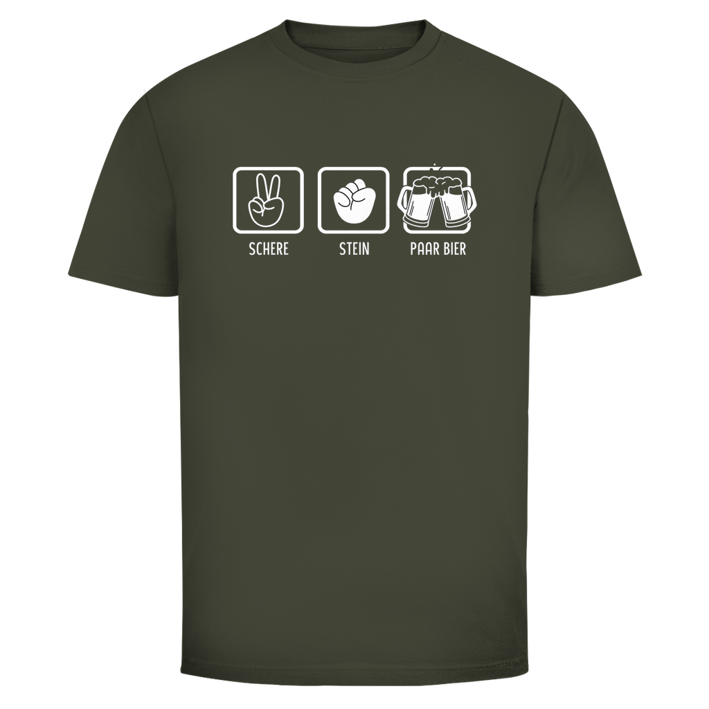 T-Shirt Männer – Schere, Stein, Paar Bier