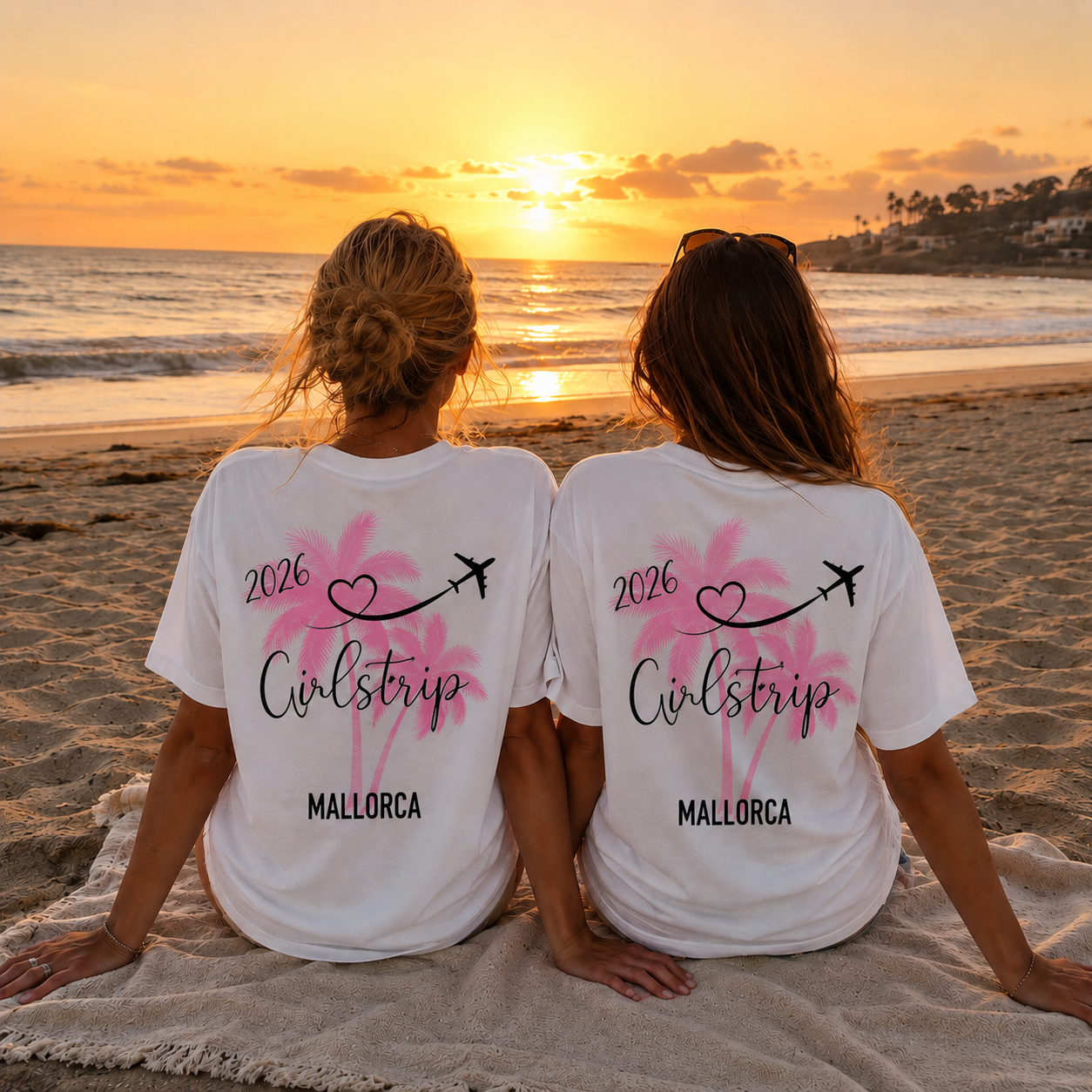 Girlstrip Mallorca Rückendruck | Unisex Shirt Doppelpack Bundle