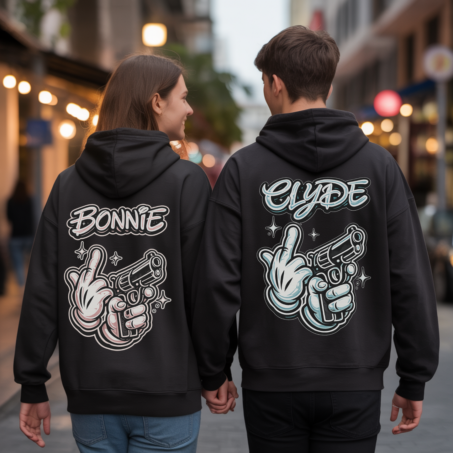 Bonnie x Clyde Rückendruck Pärchen Bundle