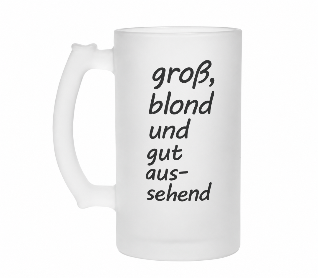 Groß, blond und gutaussehend | Bierglas