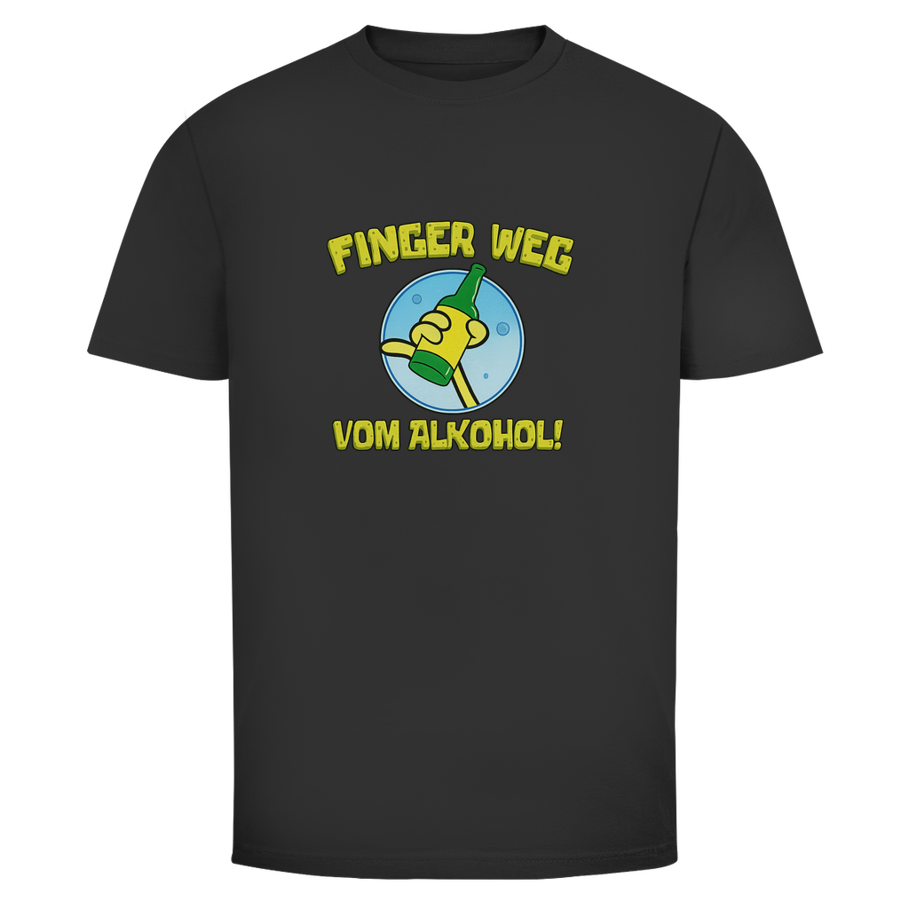 Finger weg vom Alkohol T-Shirt in Schwarz
