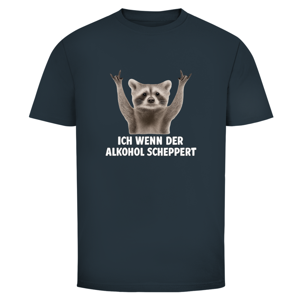 T-Shirt Männer - Ich wenn der Alkohol scheppert