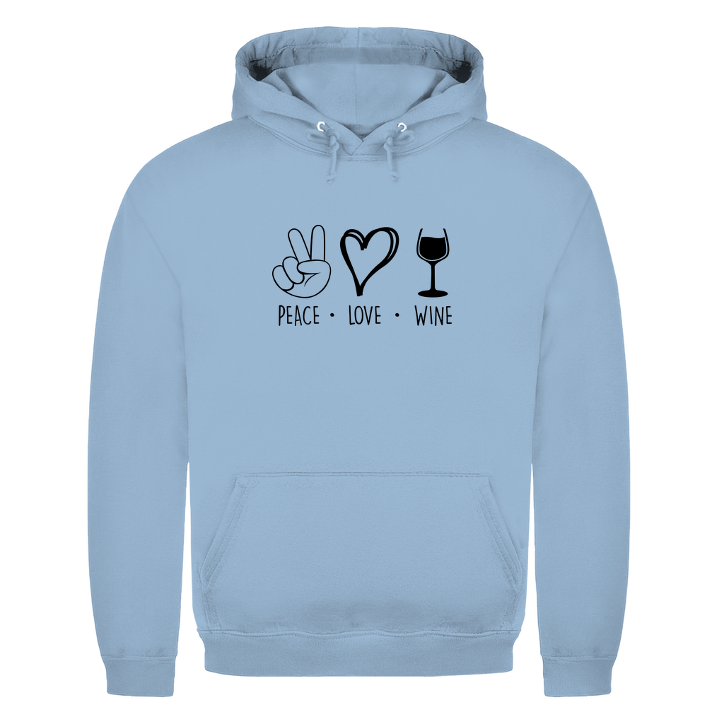 Unisex Hoodie - Peace Love Wine
