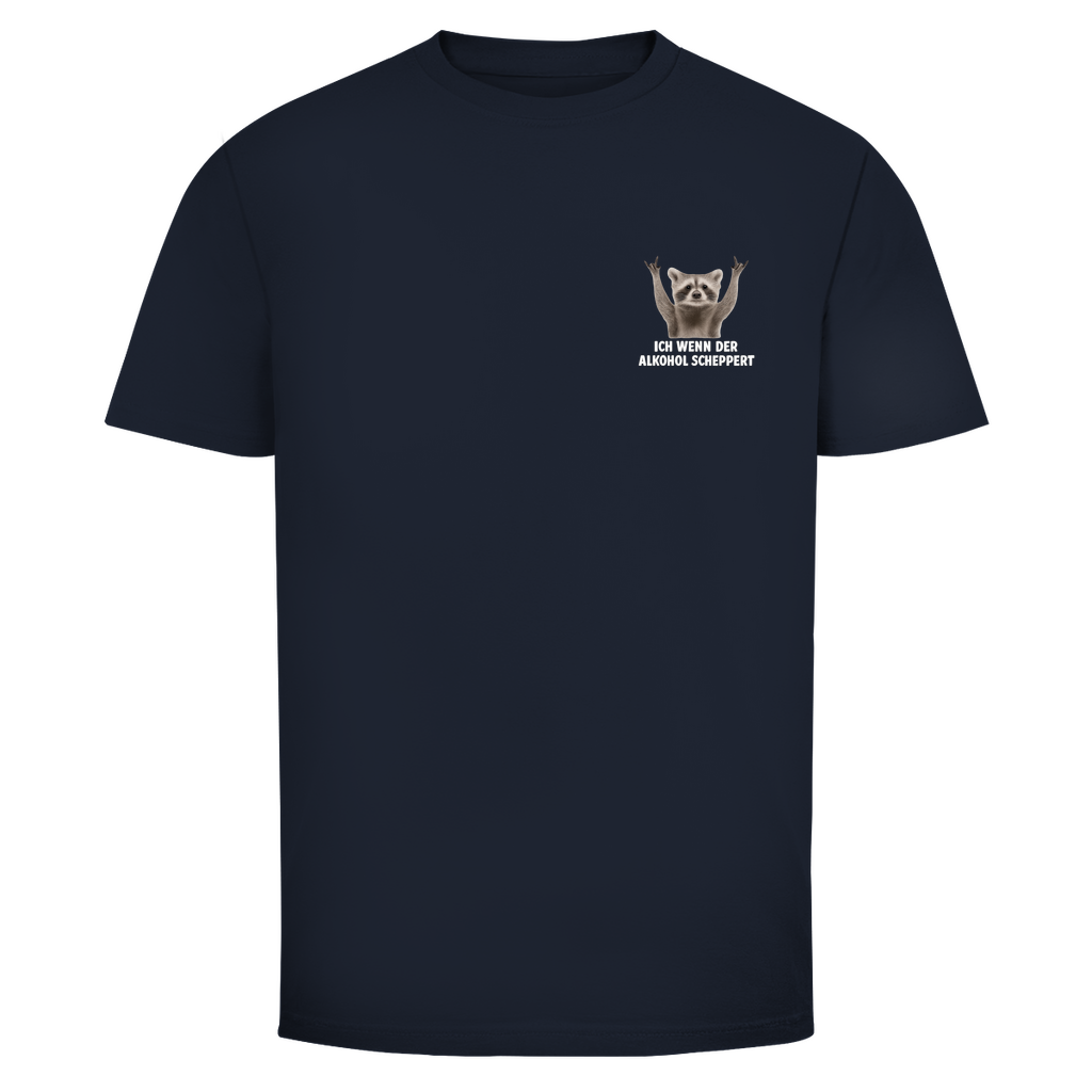 T-Shirt Männer Minimalistisch - Ich wenn der Alkohol scheppert