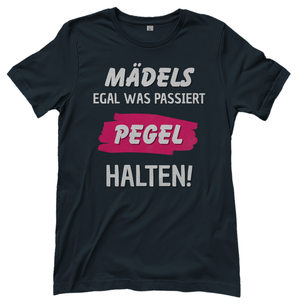 T-Shirt Frauen-Mädels Pegel halten