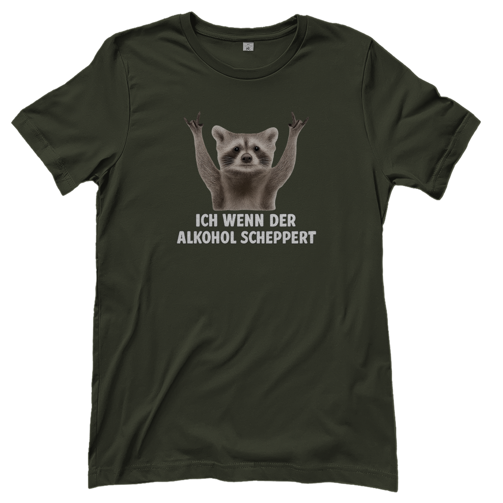 T-Shirt Frauen - Ich wenn der Alkohol scheppert