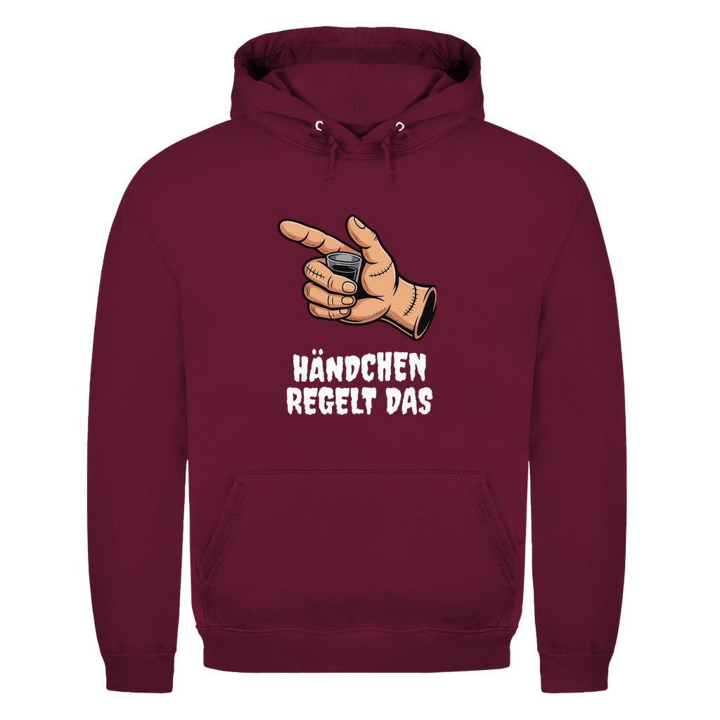 Händchen regelt das Hoodie in Bordeaux