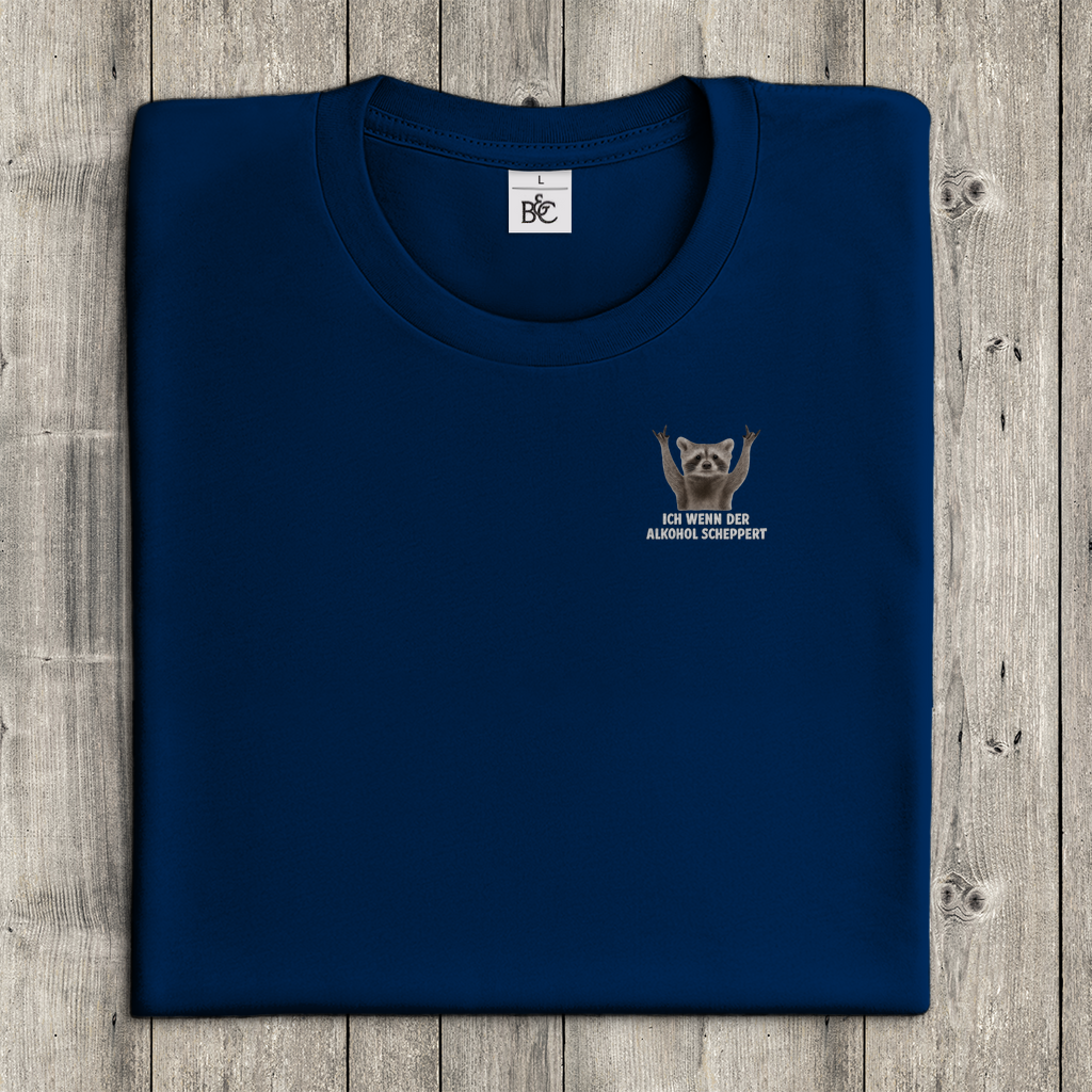 T-Shirt Frauen Minimalistisch - Ich wenn der Alkohol scheppert
