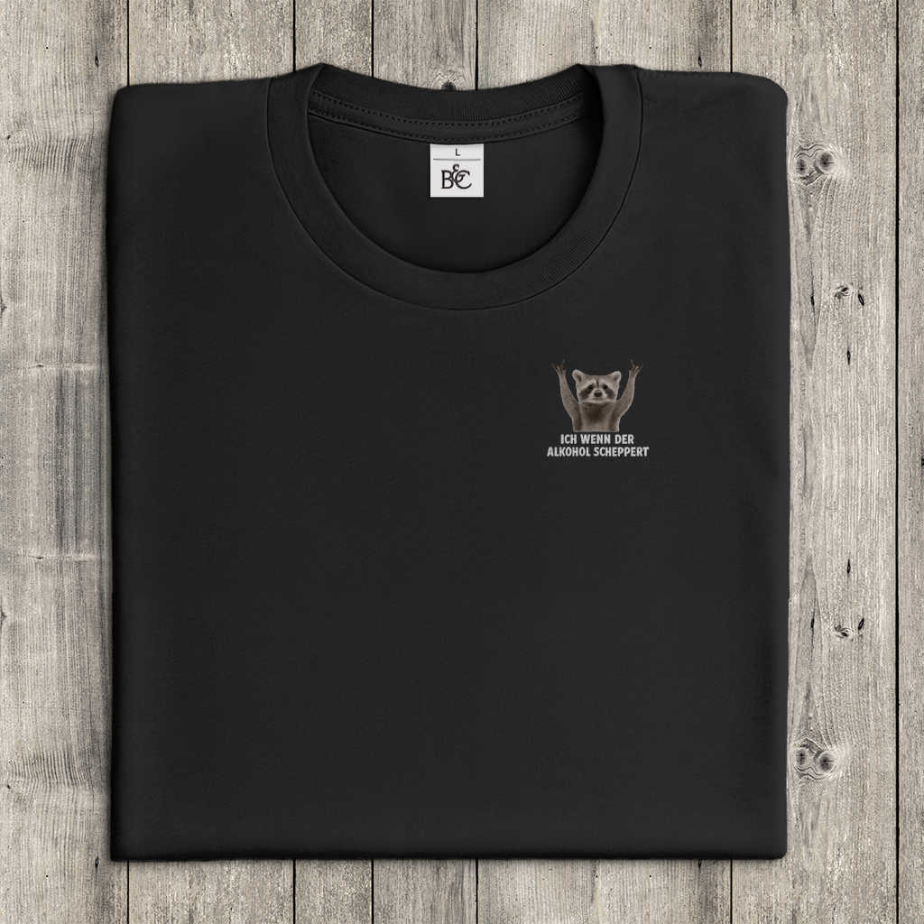 T-Shirt Frauen Minimalistisch - Ich wenn der Alkohol scheppert