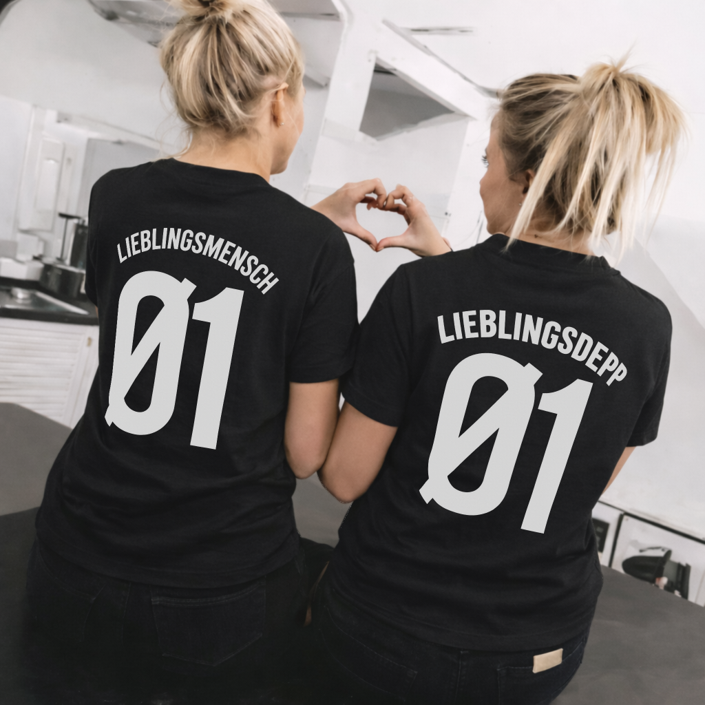 Lieblingsmensch 01 & Lieblingsdepp 01 Rückendruck x Beste Freunde Shirt Bundle
