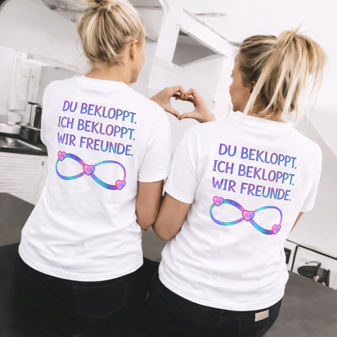 Du bekloppt. Ich bekloppt. Wir Freunde Rückendruck x Beste Freunde Shirt Bundle
