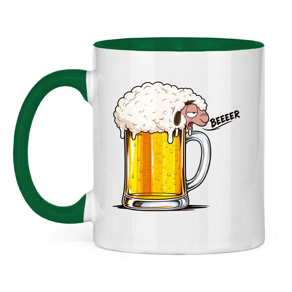 Beeer | Zweifarbige Tasse — Grün/Weiß