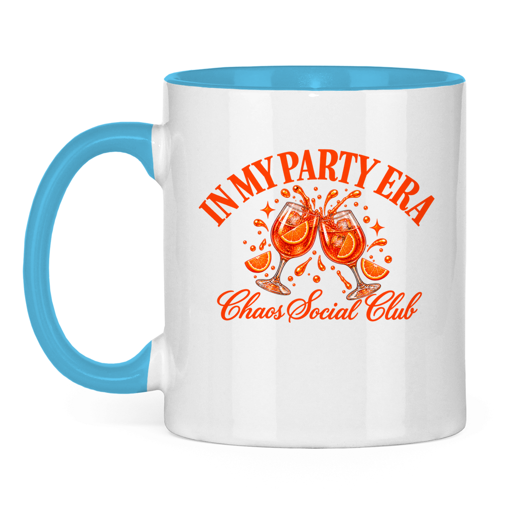Aperol Era | Zweifarbige Tasse — (Hell)Blau/Weiß