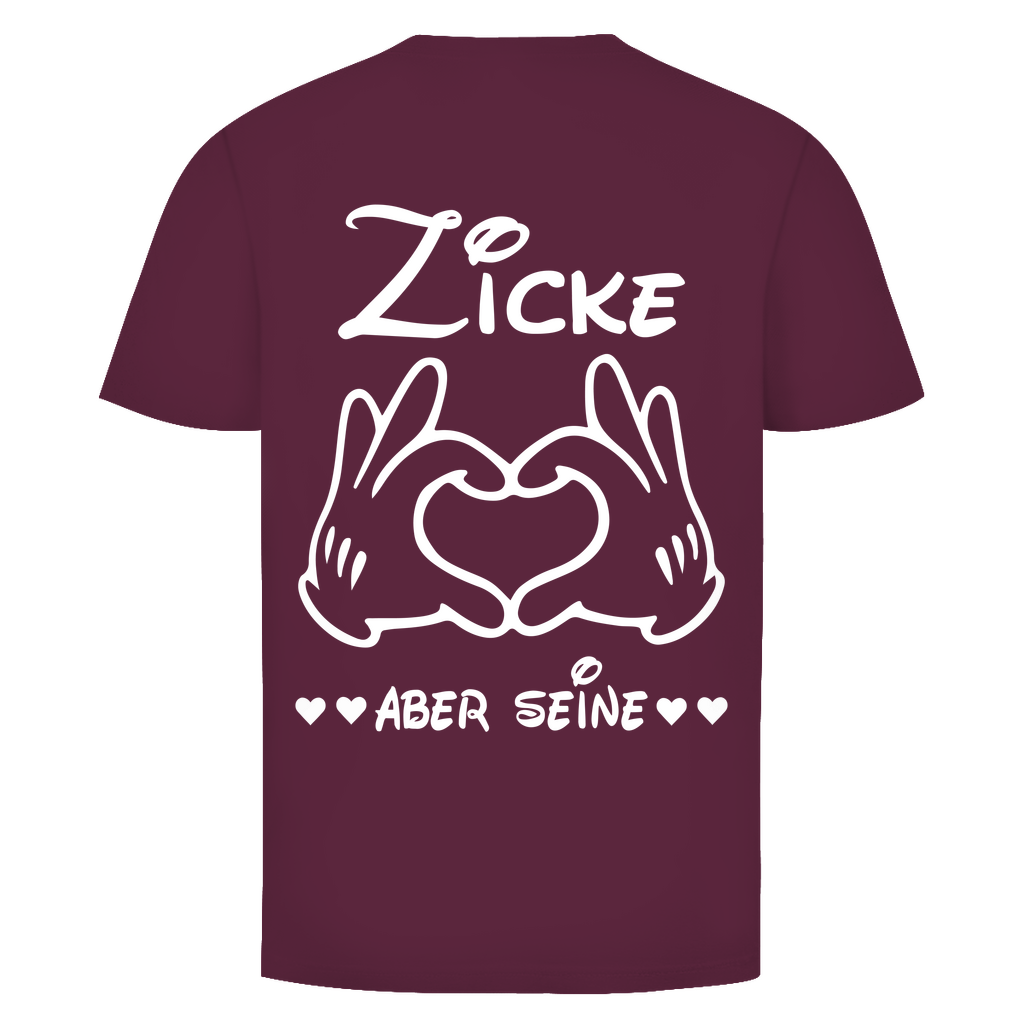 Unisex T-Shirt– Rückenprint Zicke aber seine