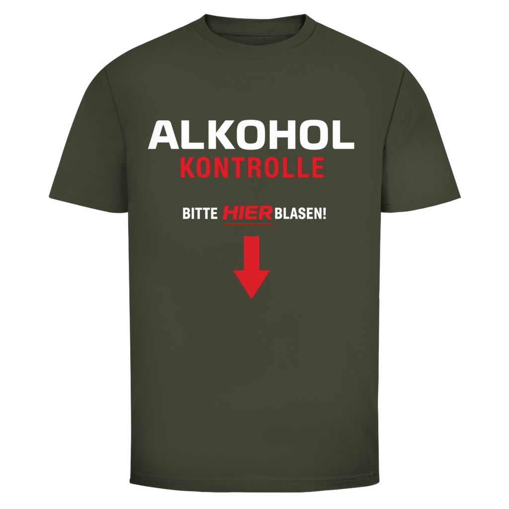 T-Shirt Männer- Alkohol Kontrolle