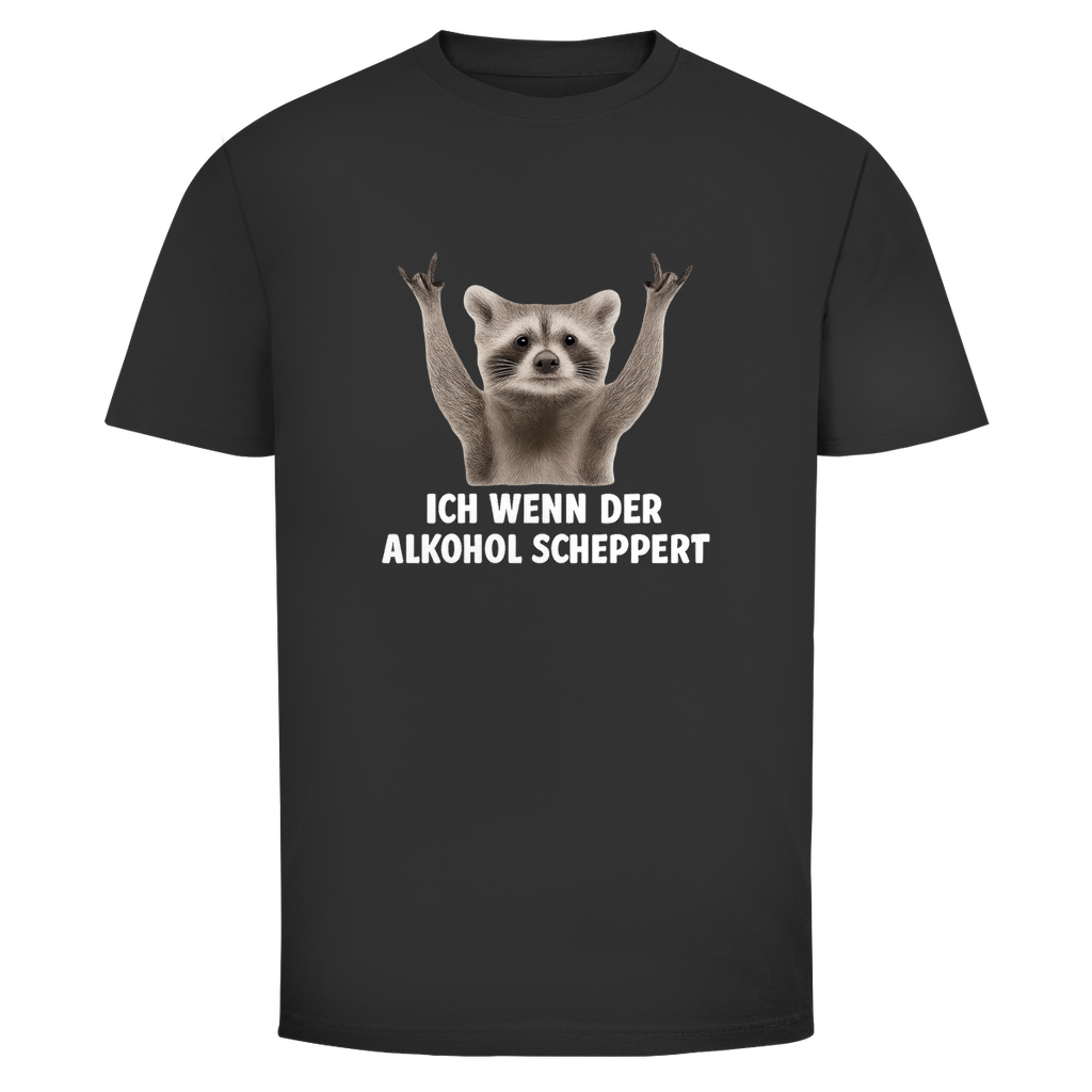 T-Shirt Männer - Ich wenn der Alkohol scheppert