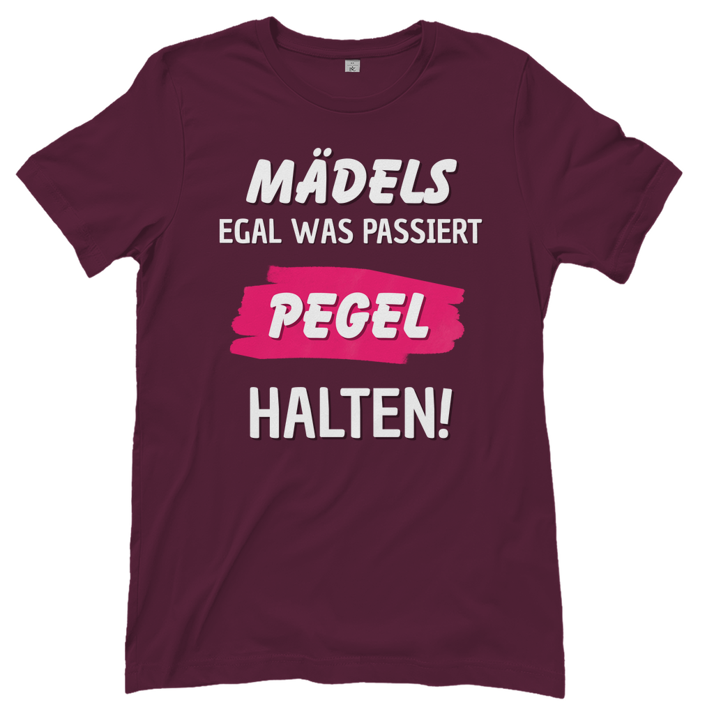 T-Shirt Frauen-Mädels Pegel halten